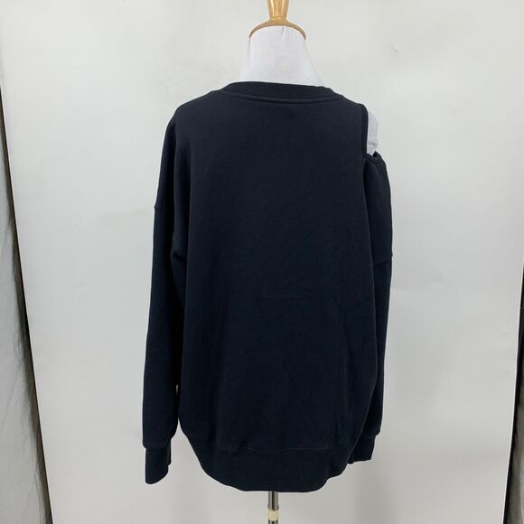 Fabletics Sweatshirt Womens M Medium Black Cozy Fleece Lined Cutout Sweater - Picture 7 of 14